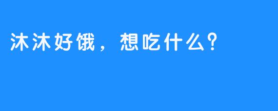 沐沐好饿，想吃什么？