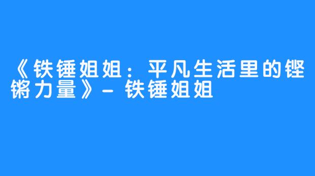 《铁锤姐姐:平凡生活里的铿锵力量》-铁锤姐姐