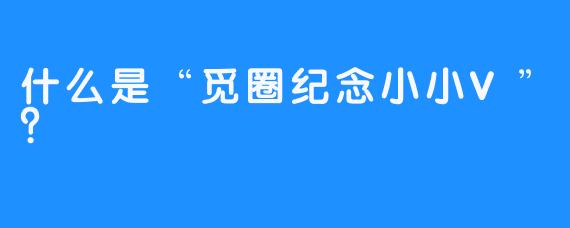 什么是“觅圈纪念小小V”？